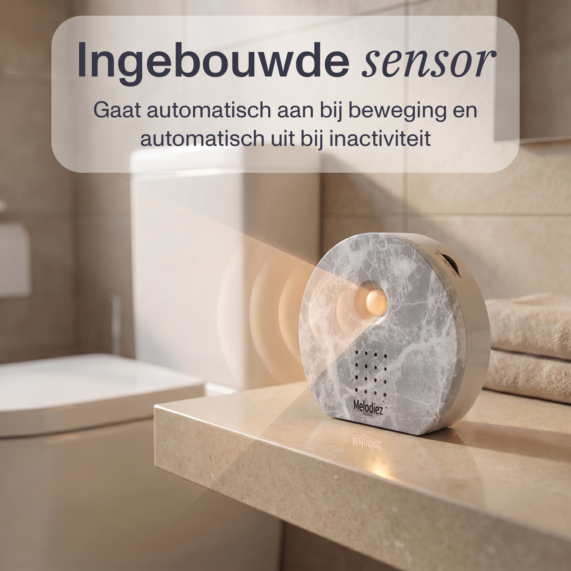 Melodiez Nature Box Marmer: Bewegingssensor in werking