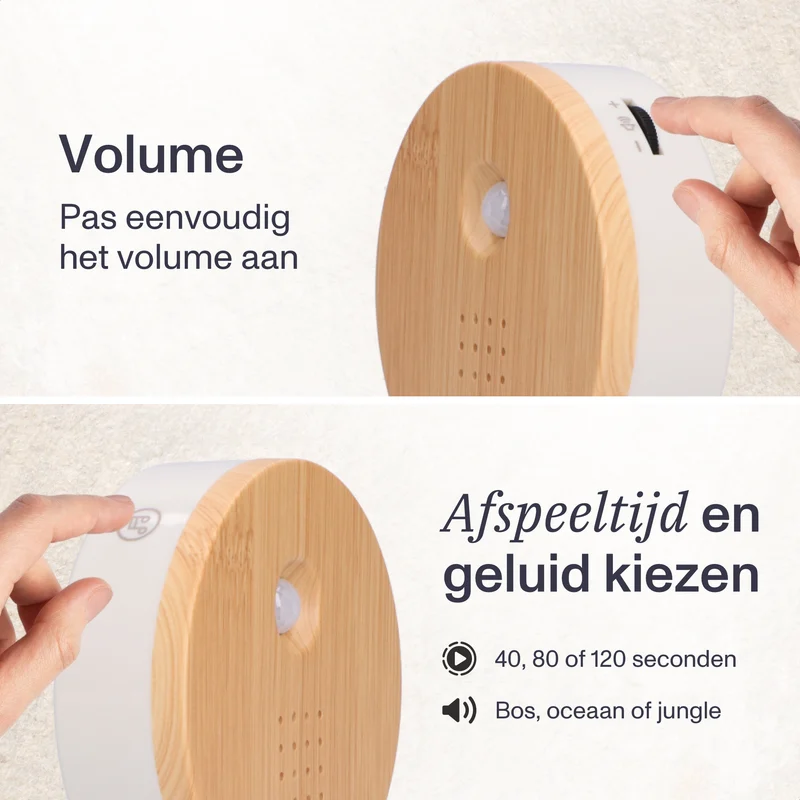 Nature Box Licht hout, vogelhuisje met geluid | Melodiez