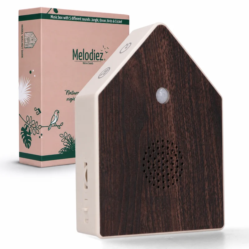 Melodiez Nature Box Dark Walnut: product met verpakking